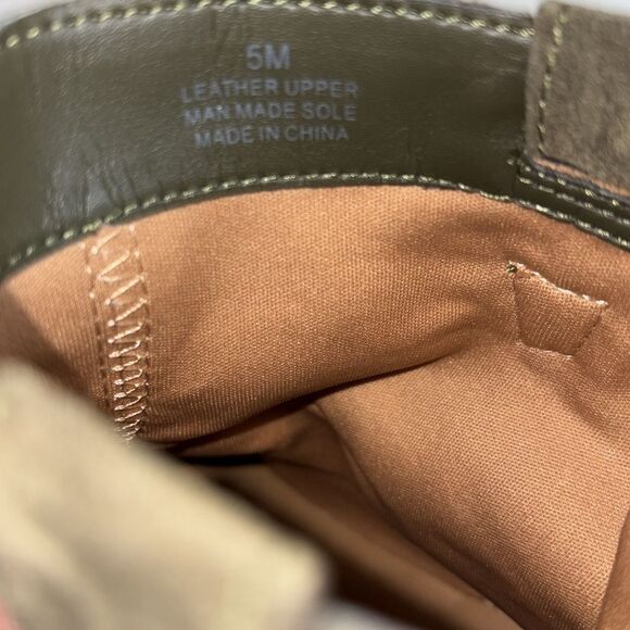 NWOT Rebecca Minkoff Chasidy Olive green suede short boots size 5 - Picture 7 of 8